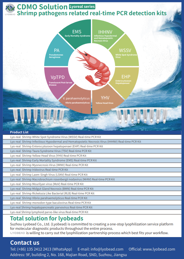 Shrimp Pathogens RT-PCR Kits – 苏州莱必德生物技术有限公司Lyobead